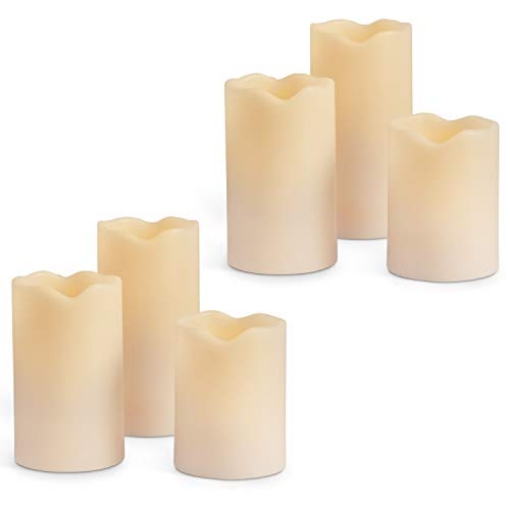 Picture of EVERLASTING GLOW 29980 2 Sets of 3 LED Pillar Candles (6pc Total) (EA)
