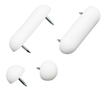 Picture of Plumb Pak PP835-25 Plumb Pak, 1-7/8 x 4-3/8" PP835-25 Toilet Seat Bumper Set Plastic Tack Type, Color (EA)