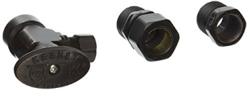 Picture of THE KEENEY MANUFACTURING COMPANY 2048AVBLF Plumb Pak Lead-Free Quarter Turn Angle Valve with 5/8" and 3/8" Adapters, Venetian Bronze (EA)