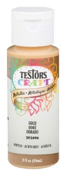 Picture of TESTORS 292496A Craft Paint MET Gold 2OZ (PK-6-EA)
