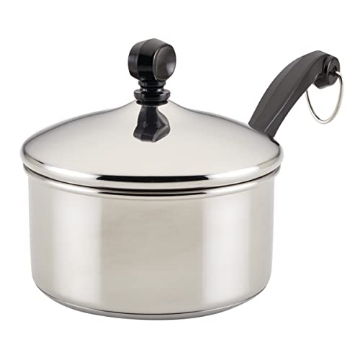 Picture of FARBERWARE 50000 Farberware Classic Stainless Steel Sauce Pan/Saucepan with Lid, 1 Quart, Silver,50000,11.2"D x 6.3"W x 4.4"H (EA)