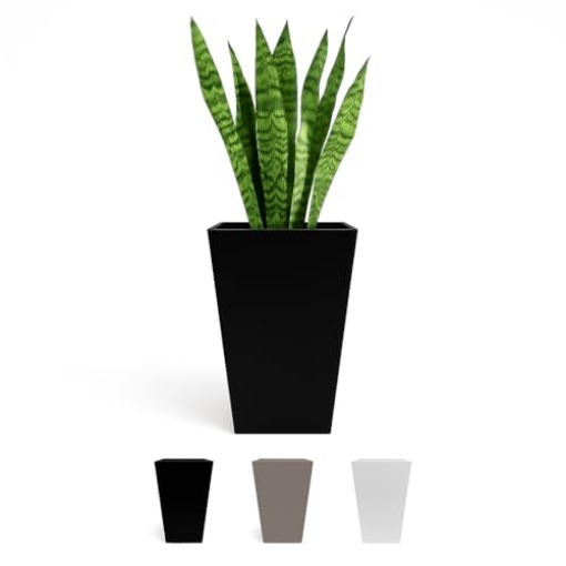 Picture of Bloem, Lcc. FPS2000-6 Bloem Finley 20" Tall Square Black Plastic Resin Planter with Drainage Holes for Indoor and Outdoor Gardening (EA)