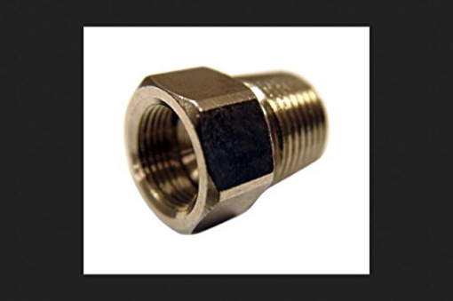 Picture of JMF COMPANY 4503827 JMF 3/8 in. Male Compression x 7/16 in. Dia. Female Compression Brass Compression Adapter (EA)
