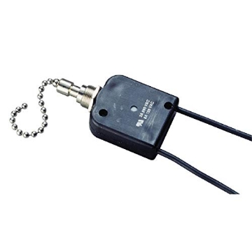 Picture of GARDNER BENDER GSW-35 Gardner Bender GSW-35 Electrical All Angle Pull Chain Switch, SPST, ON-Off, 6 A/125V AC, 6 inch Wire Terminal,Nickel/Black (EA)