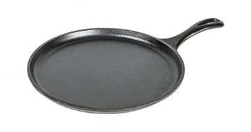 Picture of Lodge Cast Iron L90G3 Lodge L9OG3 Cast Iron Round Griddle, Pre-Seasoned, 10.5-inch - Made in USA, Compatible with Stovetop, Oven, Grill & Campfire (EA)