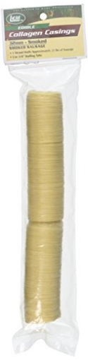 Picture of SKYWATCH CAPITAL PARTNERS INC 138B LEM Products Clear Smoked Collagen Casings, 32mm, Edible Sausage Casings, Stuffs Approximately 21 Pounds Per Pack, Great for Snack Sticks, Hot Dogs, Metts, Andouille, Brats, and More, 2-Pack (PK-6-EA)
