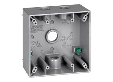 Picture of SIGMA ENGINEERED SOLUTIONS 14351 Sigma Electric, Gray Sigma Engineered Solutions, 14351 1/2-Inch 4 Hole 2-Gang Box, No Size (EA)