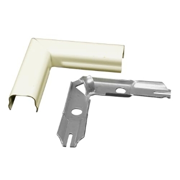 Picture of LEGRAND AV B-6 Legrand Wiremold B-6 Metal Raceway for Extending Power, 500 Series, Flat Elbow, Ivory (1 Pack) (PK-5-EA)