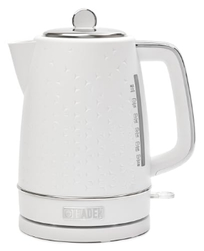 Picture of STUDIO DESIGNS INC 75119 HADEN Starbeck Cordless Electric Kettle with Auto Shut-Off, 1.7 Liter, White & Chrome - Fast Boiling Water Heater for Tea and Coffee with 360-Degree Base and Boil-Dry Protection (EA)