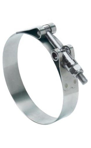 Picture of IDEAL TRIDON 300100275553 Ideal Tridon 2-3/4 in. to 3-1/16 in. SAE 275 Silver Hose Clamp Stainless Steel Band T-Bolt (EA)