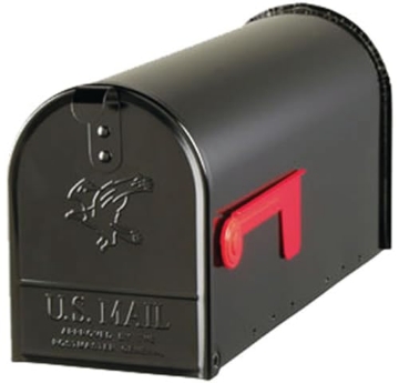 Picture of GIBRALTAR MAILBOXES E1100BAM Gibraltar E1100BAM Elite Post-Mount Mailbox, Medium, Black Steel - Quantity 1 (EA)