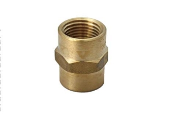 Picture of JMF COMPANY 4505178 JMF 1/2 in. Dia. x 1/4 in. Dia. FPT To FPT Yellow Brass Reducing Coupling (PK-4-EA)