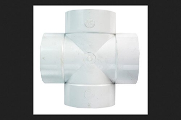 Picture of Nds 4P1X Plastic Trends 4 in. Hub x 4 in. Dia. Hub PVC Straight Tee (EA)