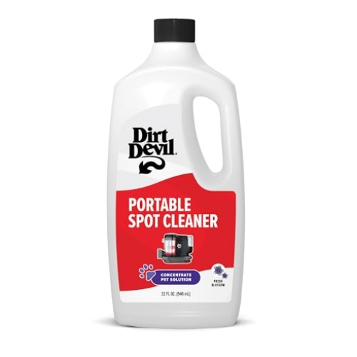 Picture of HOOVER INC AD31700 Dirt Devil Pet Portable Spot Cleaner Solution, 32 oz., Fresh Blossom Scent, Upholstery and Carpet Shampoo Solution, Eliminates Pet Messes and Odors, Pair with Dirt Devil Portable Spot Cleaners (PK-4-EA)