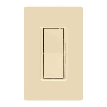 Picture of LUTRON ELECTRONICS CO DVWCL-153PH-IV Lutron Diva LED+ Dimmer for Dimmable LED, Halogen and Incandescent Bulbs with Wallplate | 150W/Single-Pole or 3-Way | DVWCL-153PH-IV | Ivory (EA)