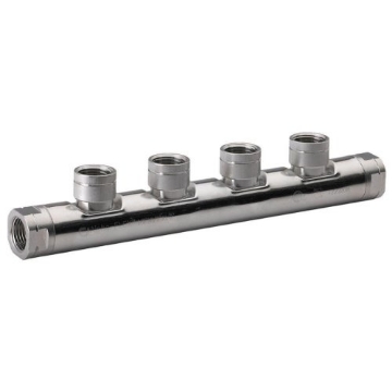 Picture of HomeWetBar 11-050504 HomeFlex 11-050504 1/2-Inch x 1/2-Inch x 1/2-Inch FIPT Manifold, Stainless Steel (EA)