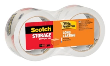Picture of Scotch-Brite 3650-2 Scotch Storage Packaging Tape, 1.88 in 54.6 yd (48 mm x 50 m) (EA)