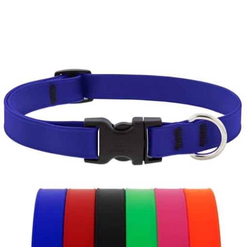 Picture of Lupine Collars & Leads 28001 LupinePet Waterproof Splash Dog Collar, True Blue, 3/4-inch Wide, adjusts 9-14", Made with BioThane (EA)
