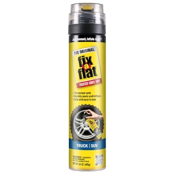Picture of Fix-A-Flat S60369 Fix-A-Flat S60369 Aerosol Emergency Flat Tire Repair and Inflator, for X-Large Tires, Eco-Friendly Formula, Universal Fit for All Cars, Trucks and SUVs, 24 oz. (Pack of 1) (EA)