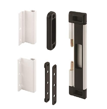 Picture of Prime U 11037 Prime-Line U 11037 Patio Door Deadbolt Lock, 8 In. Overall Height, Steel Bar, Surface (1 Kit), White/Black (EA)