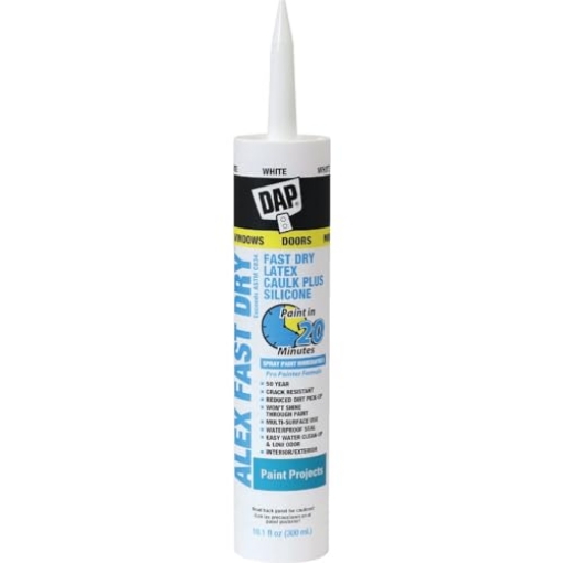 Picture of DAP PRODUCTS INC 7079818425 Alex Fast Dry Acrylic Latex Plus Silicone Caulk, 10.1 Ounce, (12Pack) (PK-12-EA)