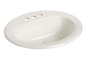 Picture of MANSFIELD PLUMBING PRODUCTS LLC 2237-4 MANSFIELD PLUMBING PRODUCTS 237-4 Oval Self Rim Lavatory (EA)