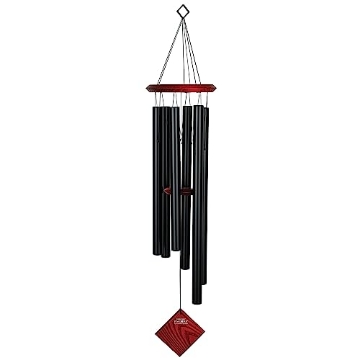 Picture of WOODSTOCK PERCUSSION INC DCK37 Woodstock Chimes Pluto Wind Chime for Outside 37" Black Medium Tone Sound for Outdoor Garden, Patio, Porch Decor Gifts, Encore Collection, DCK37 (EA)