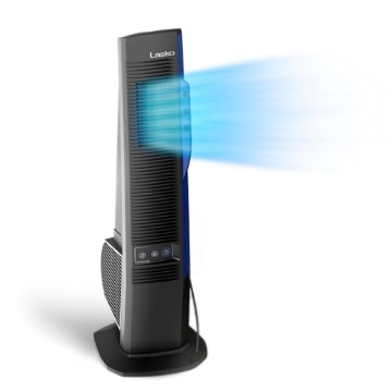 Picture of Lasko YF300 Lasko Misto Outdoor Misting Tower Fan, 4-Speeds, Internal Oscillation, for Decks, Patios and Porches, Black, YF300, Large (EA)