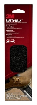 Picture of 3M 610B-T2X9-6PK 3M Safety-Walk Indoor/Outdoor Tread, Black, 2-in by 9-in, 6 Strips, 7639NA (EA)