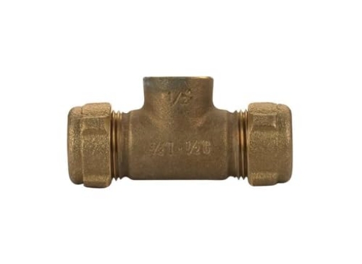 Picture of Mueller 162-303NL Mueller 3/8 in. FPT x 1/2 in. Dia. Sweat Galvanized Brass Tee (EA)