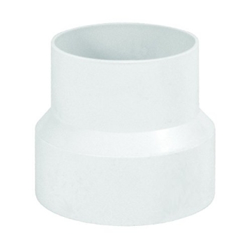 Picture of DEFLECTO IRB43 Deflecto Duct Increaser and Reducer, Plastic Inline Adapter, White, 4” to 3” (IRB43) (EA)