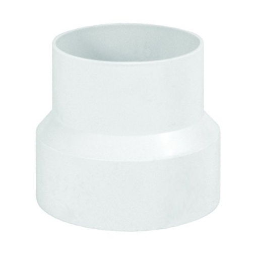 Picture of DEFLECTO IRB43 Deflecto Duct Increaser and Reducer, Plastic Inline Adapter, White, 4” to 3” (IRB43) (EA)