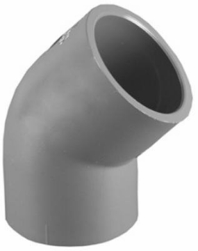 Picture of CHARLOTTE PIPE PVC 08309 1800 Charlotte Pipe Elbow 1-1/2 " 45 Deg. Gray Schedule 80 (EA)
