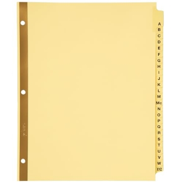 Picture of AVERY PROD 11306 Avery 11306 Preprinted Laminated Tab Dividers w/Gold Reinforced Binding Edge, 25-Tab, Letter (ST-25-EA)