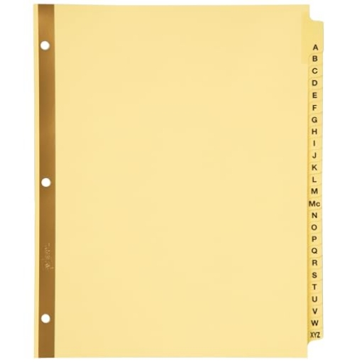Picture of AVERY PROD 11306 Avery 11306 Preprinted Laminated Tab Dividers w/Gold Reinforced Binding Edge, 25-Tab, Letter (ST-25-EA)