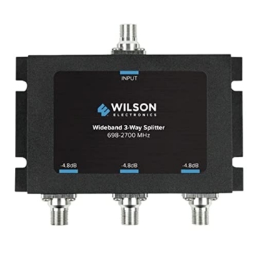 Picture of WILSONPRO 850035 Wilson Electronics 850035 Wideband 3-Way Splitter with F-Female Connector, Black (EA)
