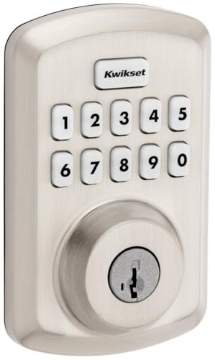Picture of Kwikset 992500-002 Kwikset 9250TRS-15S Transitional Powerbolt 2 Electronic SmartCode Deadbolt SmartKey with RCAL Latch and RCS Strike Satin Nickel Finish (EA)