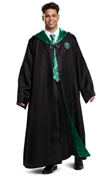 Picture of Disguise DG107979D Disguise Harry Potter Slytherin Robe, Deluxe Wizarding World Adult Costume Accessory, Adult XL (42-46) (EA)