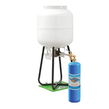 Picture of FLAME KING YSN1LBKT14 Flame King YSN1LBKT-14 1LB Empty Propane Welding Cylinder Tank Kit and CGA600 Connection, Reusable, Safe & Legal Refill Option, DOT Compliant, 14.1 oz, Blue (EA)
