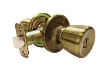 Picture of FU HSING AMERICAS INC TS810B YTBDDHYUE Replacement for Compatible with Faultless TS810B Right Handed Grade-3 Tulip Antique Brass Metal Privacy Knob (EA)