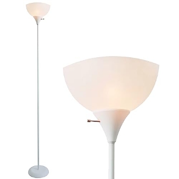 Picture of NEWHOUSE LIGHTING NHFL-JO-WH Newhouse Lighting NHFL-JO-WH Joey 71-inch Modern Standing, Torchiere Floor Lamp for Bedrooms, Living Room | Durable Floor Lamp for Home, Office, Reading (White) (EA)