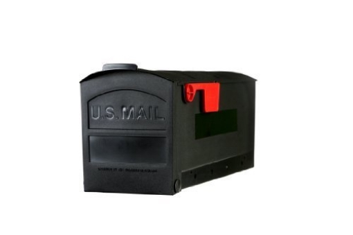 Picture of GIBRALTAR MAILBOXES GMB505BAM Gibraltar Mailboxes Gibraltar Roughneck Plastic Post Mounted Black Mailbox 9-3/4 in. H x 8-3/8 in. W x 20-3/8 in. L (EA)