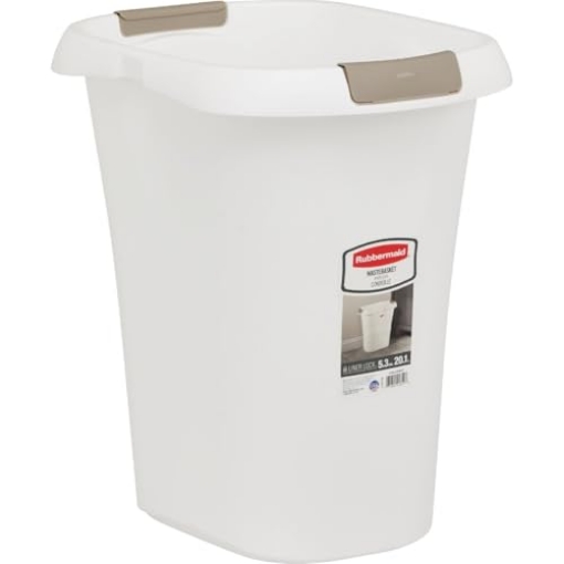 Picture of RUBBERMAID COMMERCIAL 5L61-00-WHT Rubbermaid 5.25 gal. White Open Top Wastebasket (PK-6-EA)