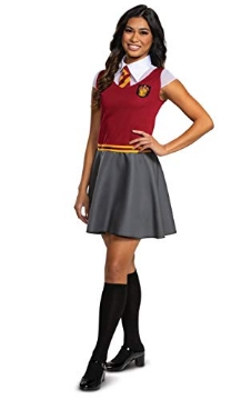 Picture of Disguise DG108069E Disguise Harry Potter Dress, Official Wizarding World Adult Halloween Costume Top and Skirt, Gryffindor House Outfit, Women's Size Large (12-14) (EA)