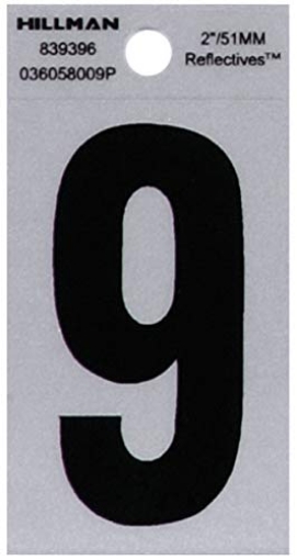 Picture of HILLMAN 839396 Hillman 2" BLK/SLV #9 ADHV 1PC6 (PK-6-EA)
