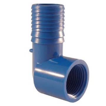 Picture of APOLLO INVESTMENT HOLDING ABTFE134 Apollo Abtfe134 Blue Twisters Irrigation 90 Degree Elbow, Polypropylene, Blue, 1" X 3/4" (EA)