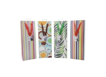 Picture of BARY3 BAR-0403 Bary3 12 lb. Capacity Multicolored Paper Bottle Gift Bag (EA)