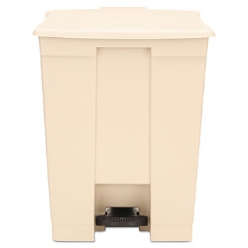 Picture of RUBBERMAID COMMERCIAL FG614500BEIG Rubbermaid Commercial Fire-Safe Step-On Receptacle, Rectangular, Polyethylene, 18 Gallons, Beige (614500BG) (EA)