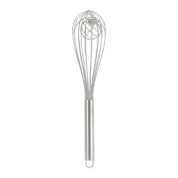 Picture of Harold Import Co. 42166 Mrs. Anderson’s Baking Double Balloon with Aerator Ball Wire Whisk, Stainless Steel, 12-Inch (EA)