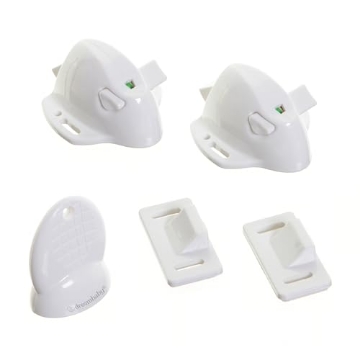 Picture of Dreambaby L856A Dreambaby White Adhesive Mag 2 Locks, 1 Key (L856) (EA)